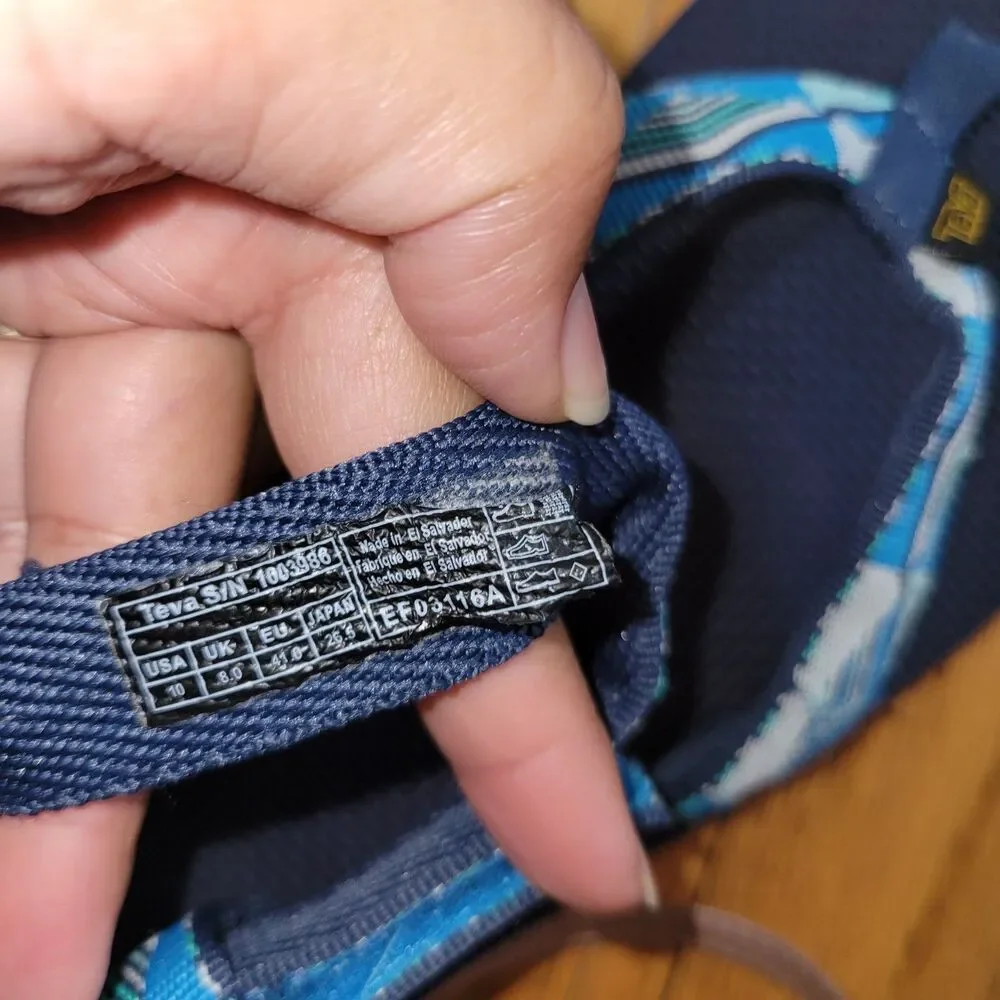 TEVA Original Universal Pyramid Blue Rubber Sole Sandals Women's US 10  hike
